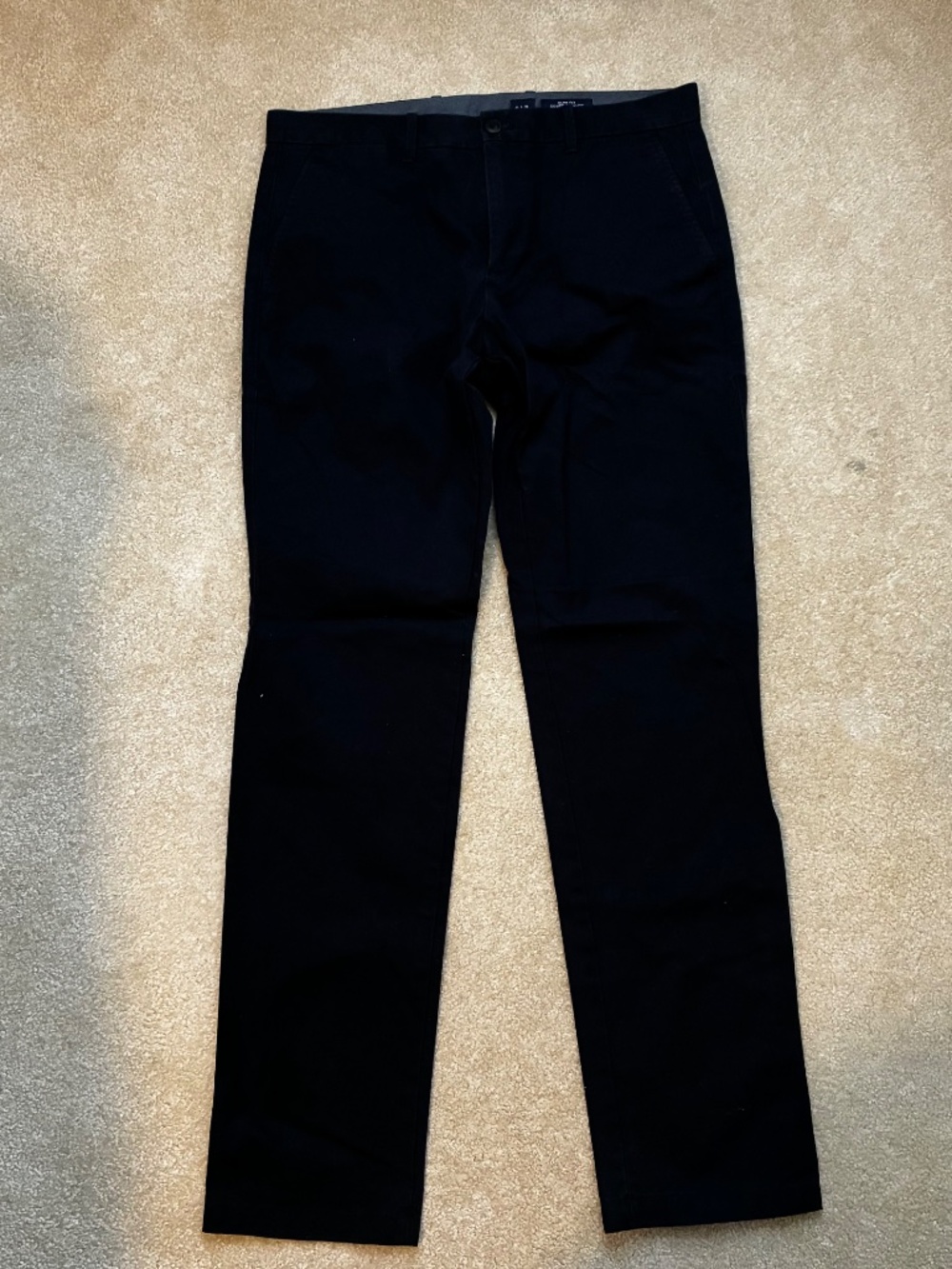 Gap Navy Blue Cotton Chinos Straight Leg 33 x 34